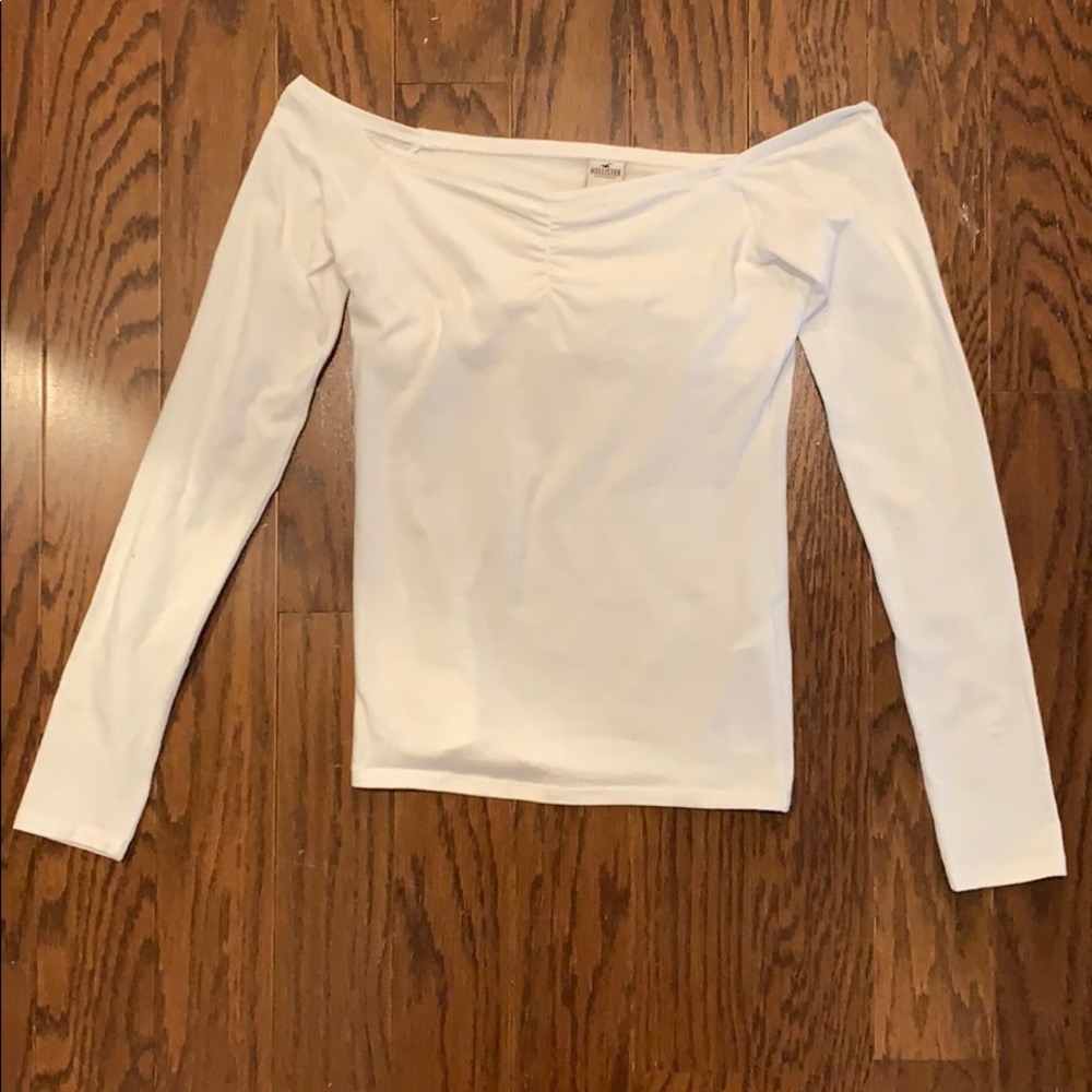 Hollister off the shoulder White Long Sleeve